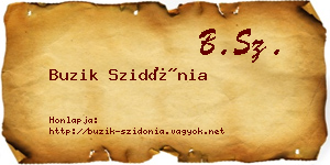 Buzik Szidónia névjegykártya